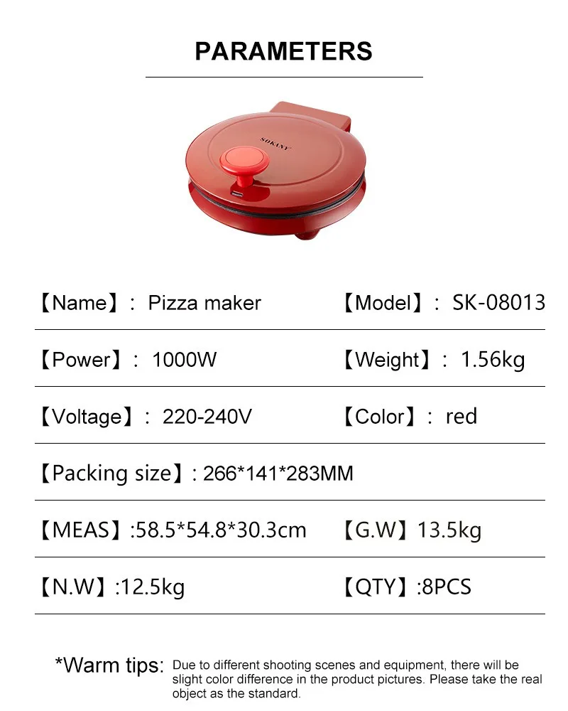 110V Elektrikli Pizza Makinesi - Waffle Maker Commercial incelemesi ve fiyatı