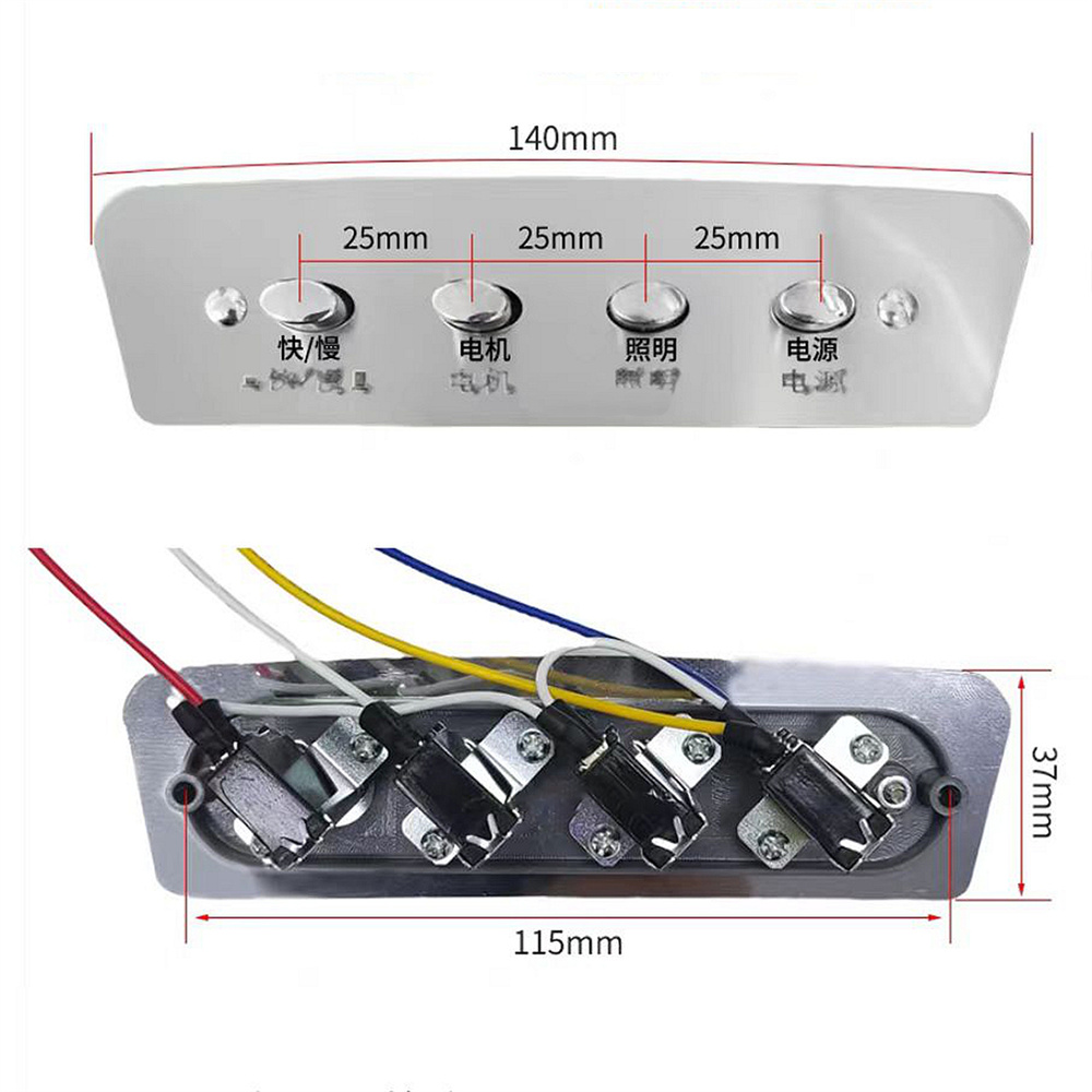 1 adet 4 tuşlu basmalı düğme a - Commercial Kitchen Range Hood incelemesi ve fiyatı