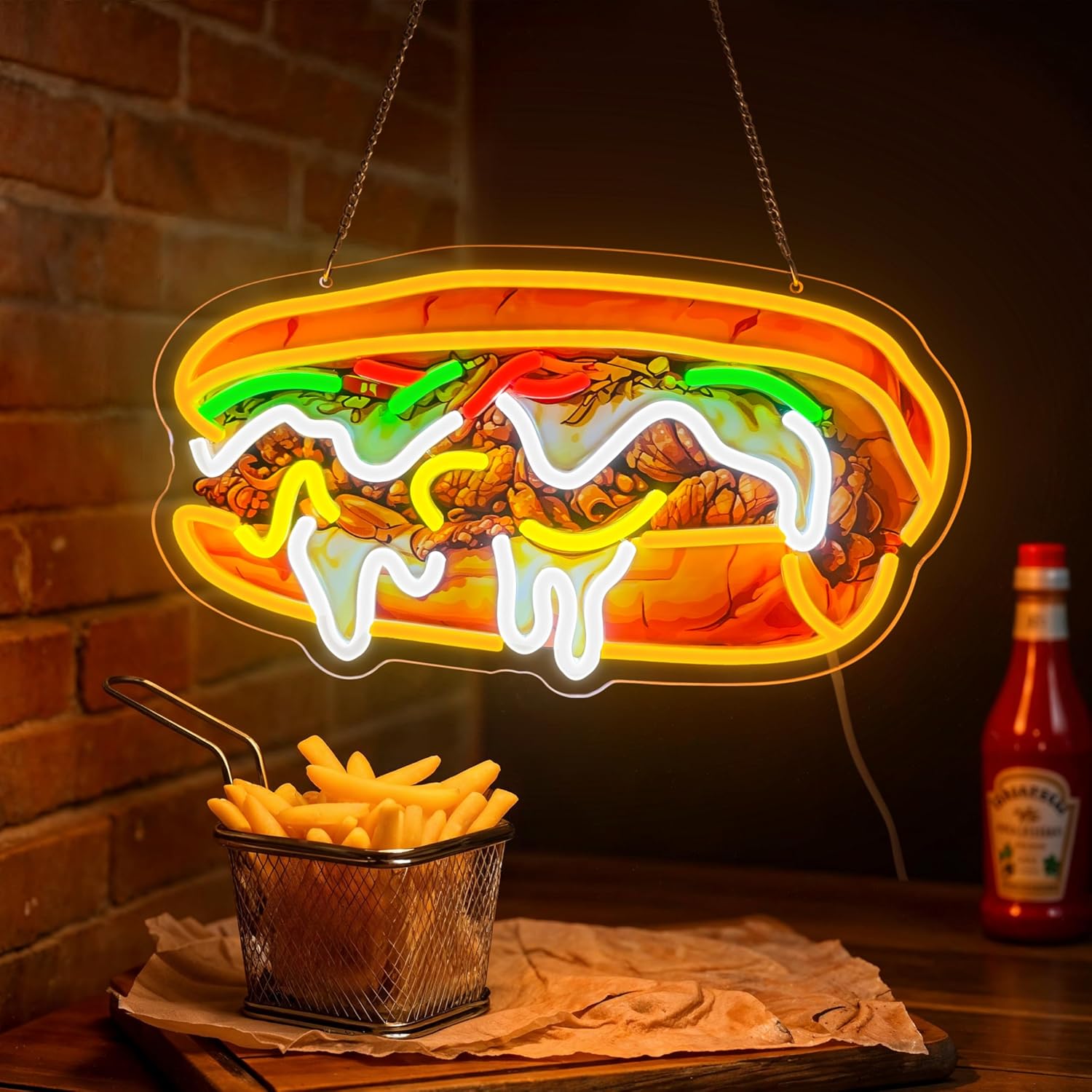 Philly Cheesesteak Neon Tabela - Commercial Kitchen Vendor incelemesi ve fiyatı