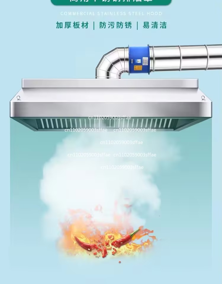 Kalınlaştırılmış paslanmaz çel - Commercial Kitchen Range Hood incelemesi ve fiyatı